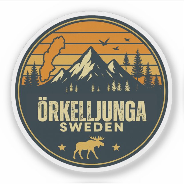 Adesivo Örkelljunga, Suécia Sverige (Frente)