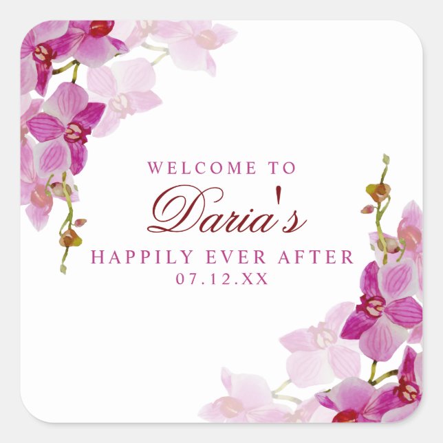 Adesivo Orquídeo Tropical (Frente)