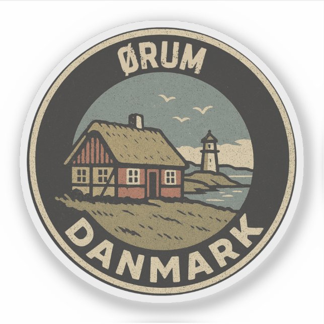 Adesivo Ørum, Dinamarca Danmark  (Frente)