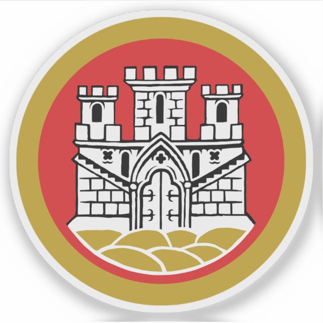 Adesivo Os casacos de armas de Bergen, Noruega (Frente)