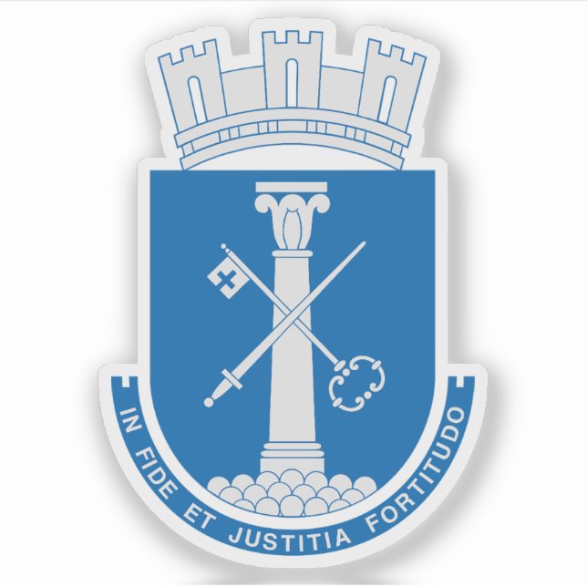 Adesivo Os casacos dos braços de Drammen (Frente)