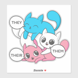 Adesivo Os Cats Trans Eles Os Seus Pronunciantes Transgêne