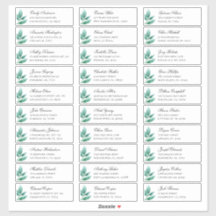 Os convidados botânicos verdes se dirigem. Etiquet