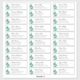 Adesivo Os convidados botânicos verdes se dirigem. Etiquet