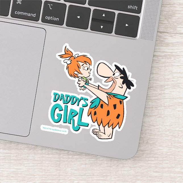 Adesivo Os Flintstones | Fred & Pebbles - Garota Pai (Detalhe)