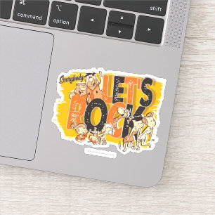 Adesivo Os Flintstones  Todo mundo Vamos Rock