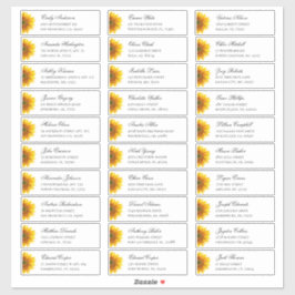 Adesivo Os hóspedes dos girassóis se dirigem. Rótulos russ