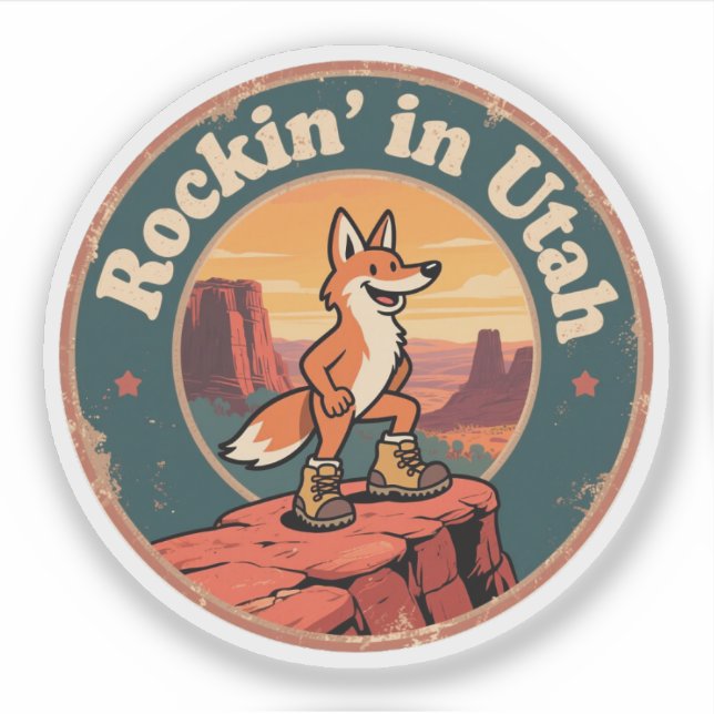 Adesivo Os Mighty 5 de Utah - Presente dos Parques Naciona (Frente)