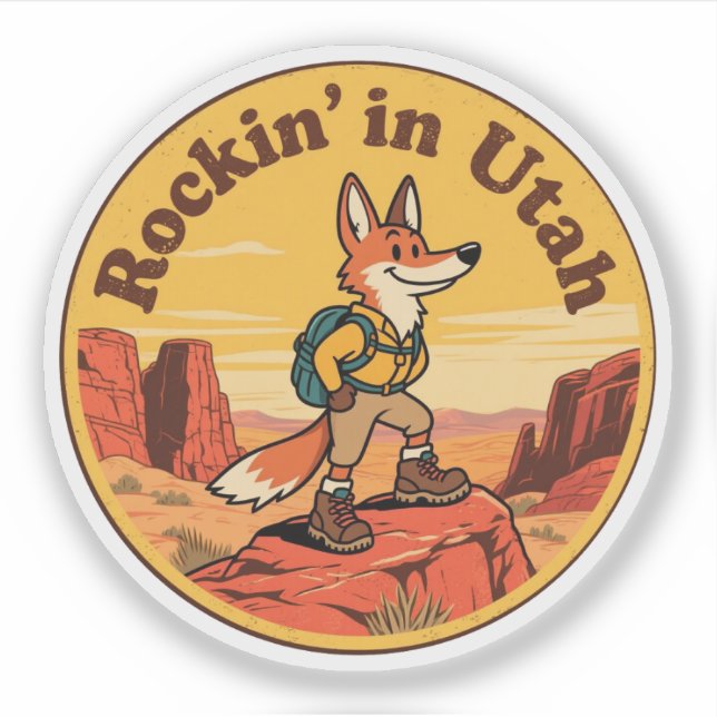 Adesivo Os Mighty 5 de Utah - Presente dos Parques Naciona (Frente)