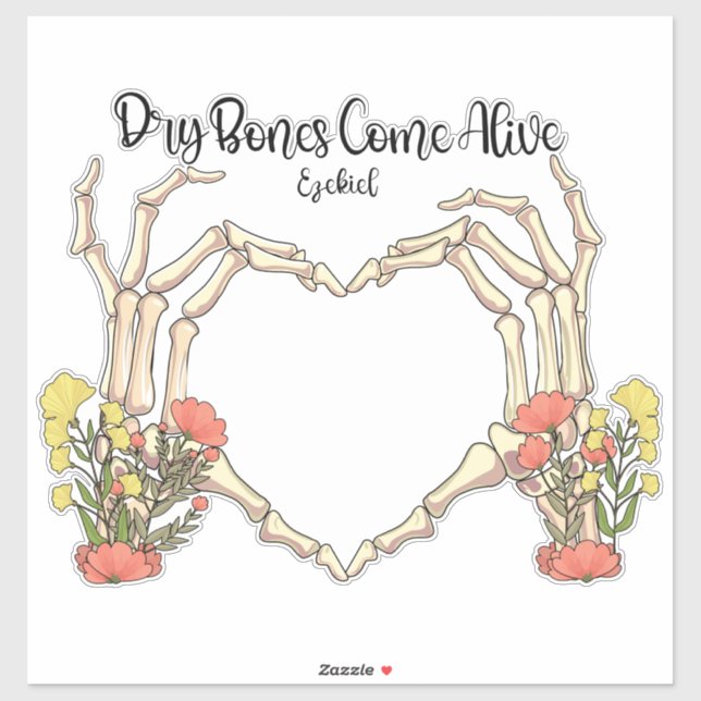 Adesivo Os Ossos Secos Vêm Vivos Ezekiel Inspiração Cristã (Folha)