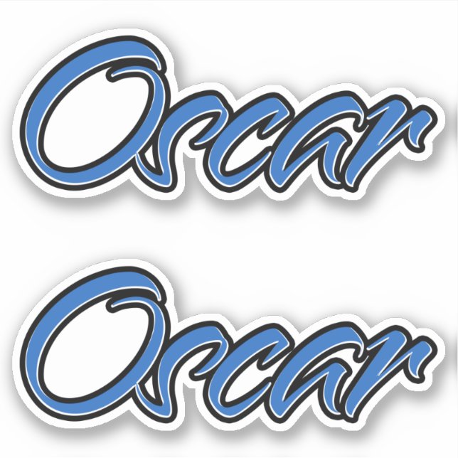 Adesivo Oscar Name blue Aufkleber Sticker Stickerset (Frente)