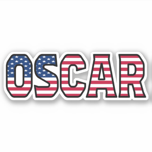 Adesivo Oscar Name Vorname USA Sticker Stickerset (Frente)