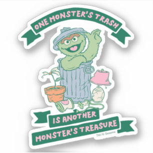Adesivo Oscar, o Grouch Monster Treasure Graphic