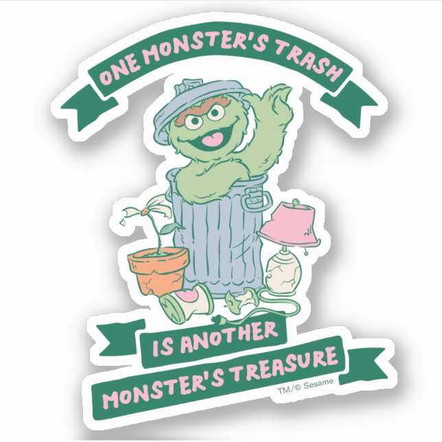 Adesivo Oscar, o Grouch | Monster Treasure Graphic (Frente)