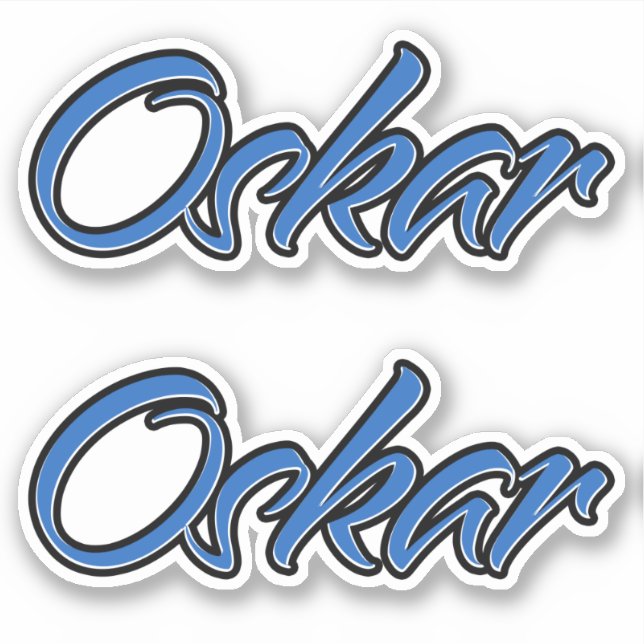 Adesivo Oskar Name blue Aufkleber Sticker Stickerset (Frente)