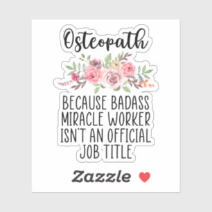 Adesivo Osteopath, DO, Doctor of Osteopatia Sticker