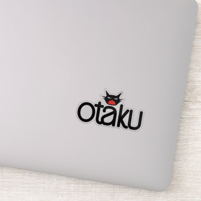 Adesivo Otaku Cat Funny Slogan (Detalhe)