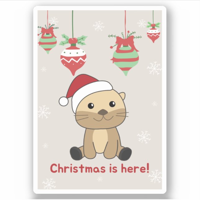 Adesivo Otter Christmas Snow (Frente)