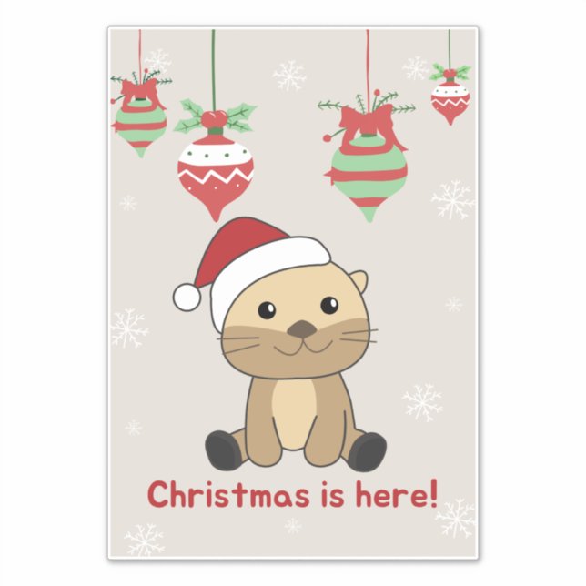 Adesivo Otter Christmas Snow (Frente)