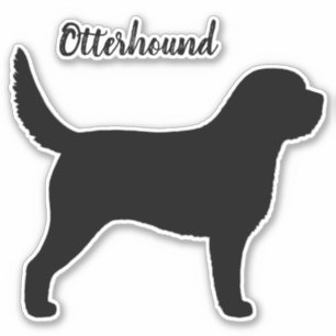 Adesivo Otterhound Dog Silhout Vinyl Sticker