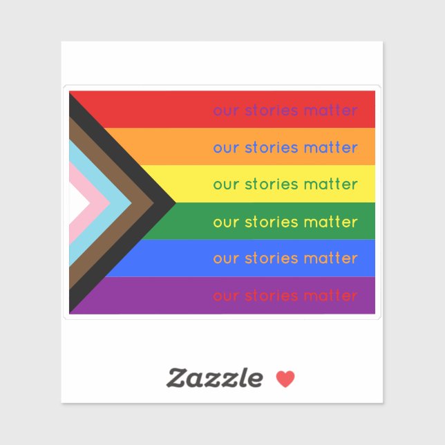 Adesivo Our Stories Matter Gay Pride Intersection Rainbow (Folha)