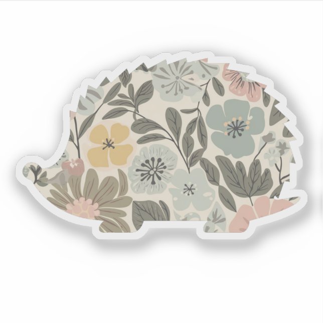 Adesivo ouriço Floral Boho (Frente)