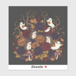 Adesivo ouriço halloween assombrado