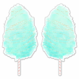 Adesivo Ouro branco de algodão doce e aquarela, brilhante