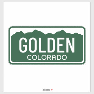 Adesivo Ouro Colorado Green License Plate Sticker