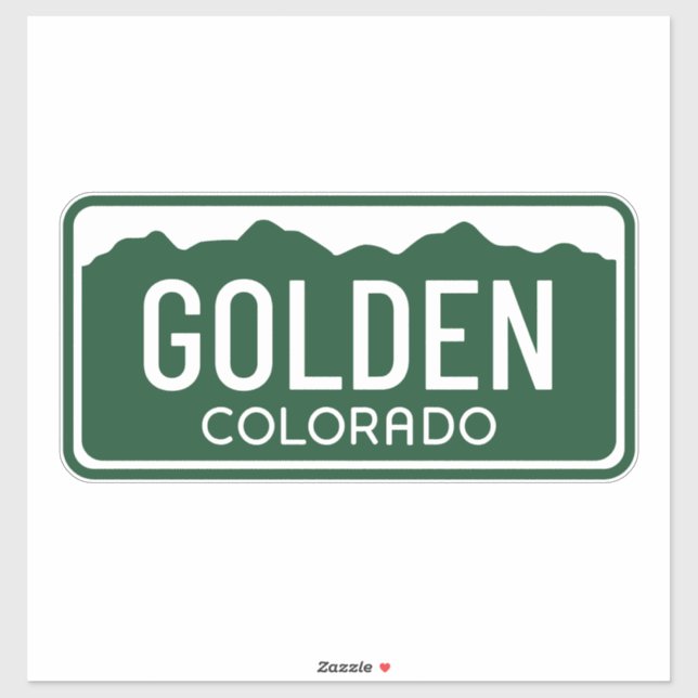 Adesivo Ouro Colorado Green License Plate Sticker (Folha)
