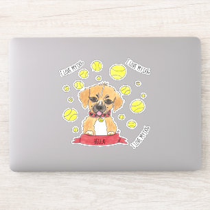 Adesivo Ouro de desenho Shepherd e Tênis