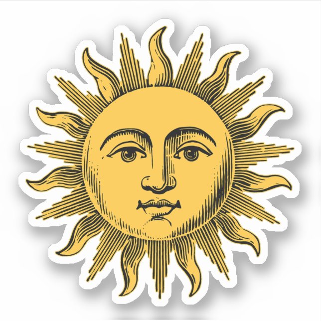 Adesivo Ouro Happy Sun Face (Frente)
