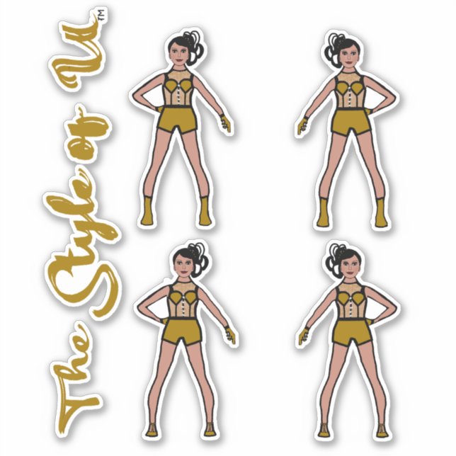 Adesivo Ouro Majorette / Dancer Stickers Pine 2 (Frente)