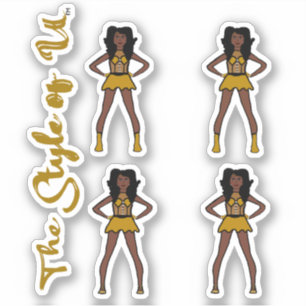 Adesivo Ouro Majorette / Dancer Stickers Pine 3