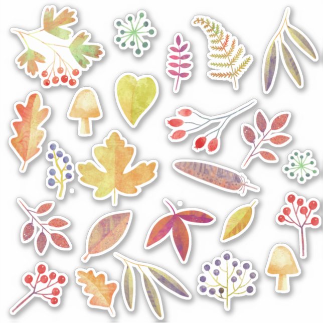 Adesivo outono do outono deixa natureza (Frente)