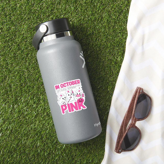 Adesivo Outubro Vestimos Enfermeira Rosa Sensibilização pa (HydroFlask Insitu)