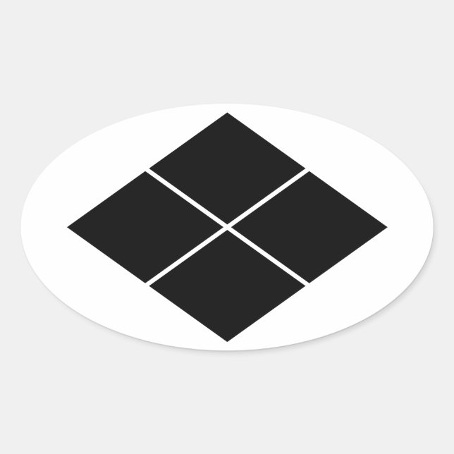 ADESIVO OVAL 武田菱 (Frente)