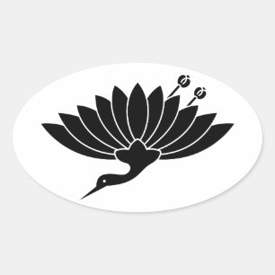 ADESIVO OVAL 菊 鶴
