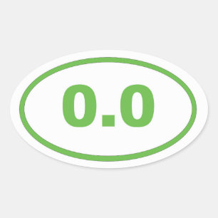Adesivo Oval 0,0 luzes - verde