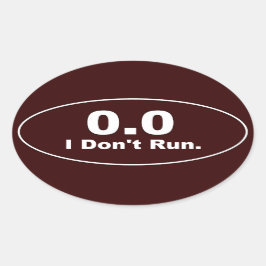 Adesivo Oval 0,0 não corro.