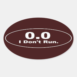 Adesivo Oval 0,0 não corro.