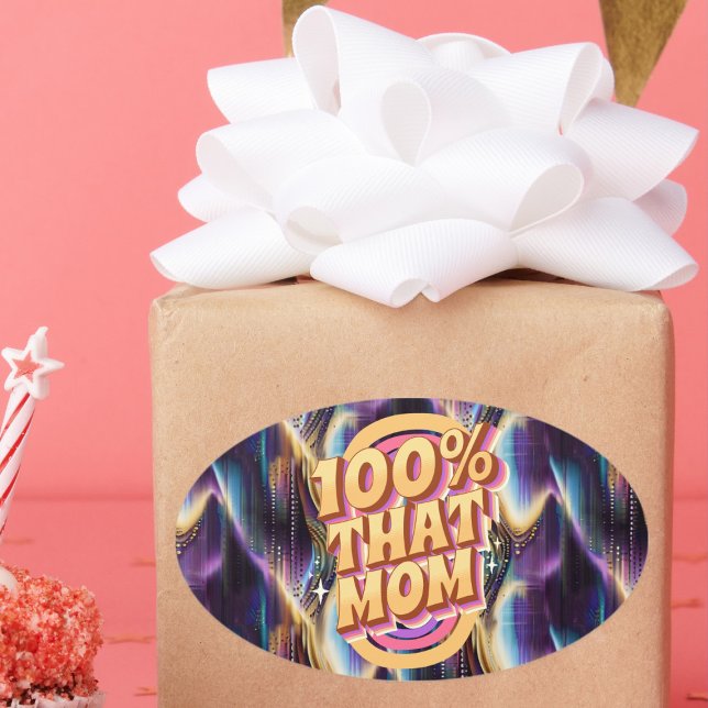 Adesivo Oval 100% Do Padrão De Abstrato Mãe (Criador carregado)