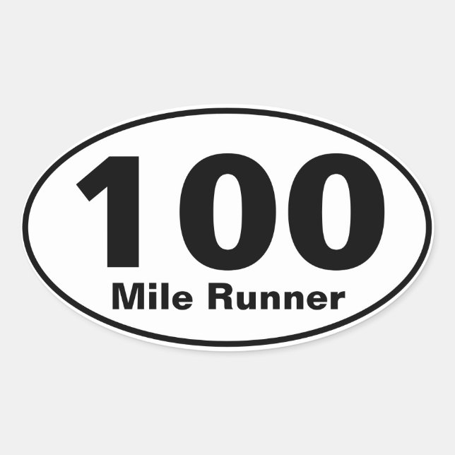 Adesivo Oval 100 Mile Runner (Frente)