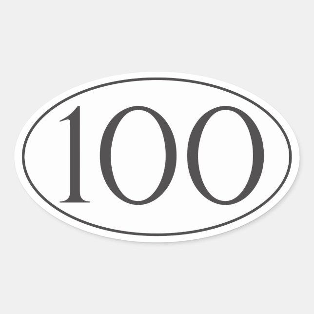 Adesivo Oval 100 Milhas (Frente)