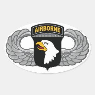 Adesivo Oval 101st Divisão aerotransportada "Eagles gritando "