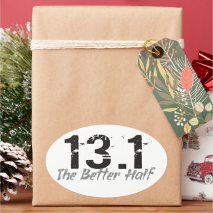 Adesivo Oval 13.1 A metade melhor - meia maratona