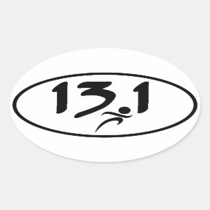 Adesivo Oval 13,1 meia maratona