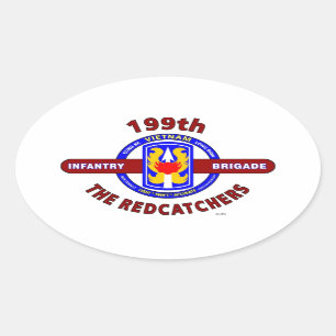 Adesivo Oval 199TH BRIGADA da INFANTARIA "O REDCATCHERS "