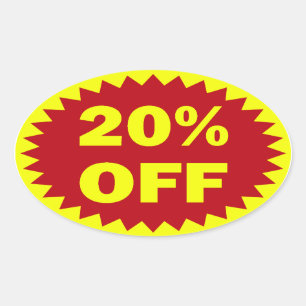 Adesivo Oval 20% Desligado