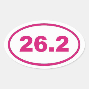 Adesivo Oval 26,2 Magenta cor-de-rosa